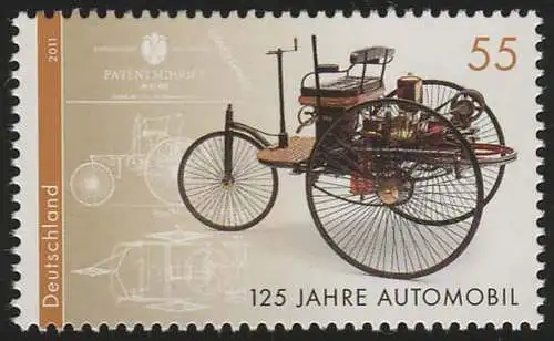 2867 Automobil Benz-Motorwagen, 10 Einzelmarken postfrisch **