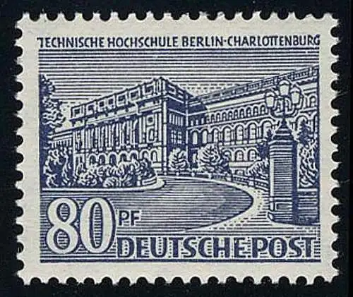 55 Berliner Bauten 80 Pf, postfrisch **