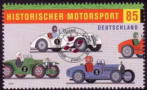 2754 Historischer Motorsport aus Block 75, gestempelt O