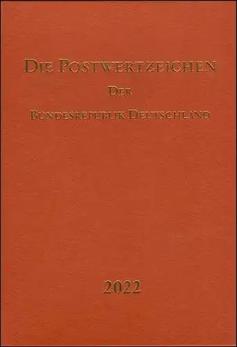 Jahrbuch Bund 2022, postfrisch komplett - wie von der Post verausgabt