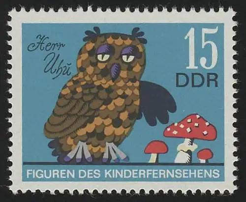 1809 Kinderfiguren Herr Uhu 15 Pf, postfrisch **