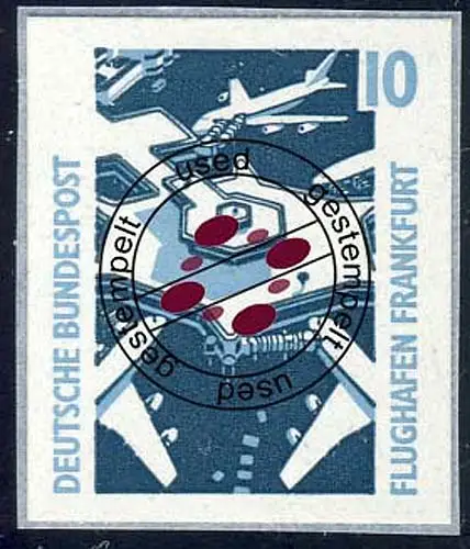 1531 SWK selbstklebend 10 Pf Flughafen Frankfurt/Main, gestempelt O