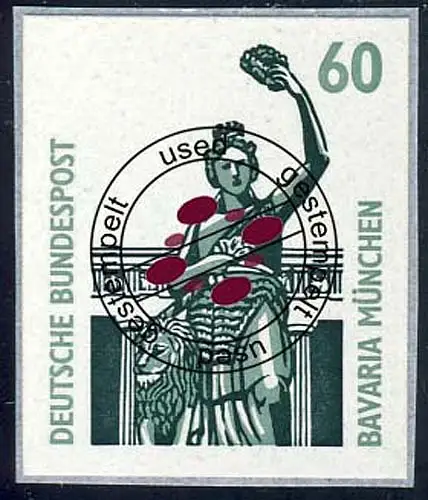 1532 SWK selbstklebend 60 Pf Bavaria München, gestempelt O