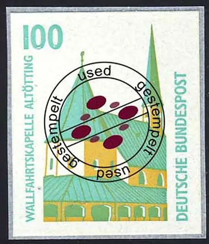 1534 SWK selbstklebend 100 Pf Wallfahrtskapelle Altötting, gestempelt O