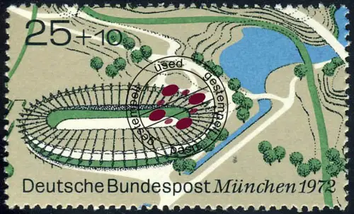 723 Olympische Sommerspiele aus Block 25+10 Pf, gestempelt O