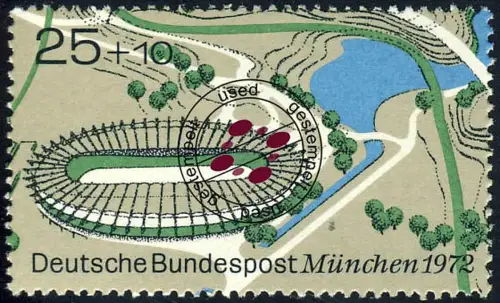 723 Olympische Sommerspiele aus Block 25+10 Pf, gestempelt O