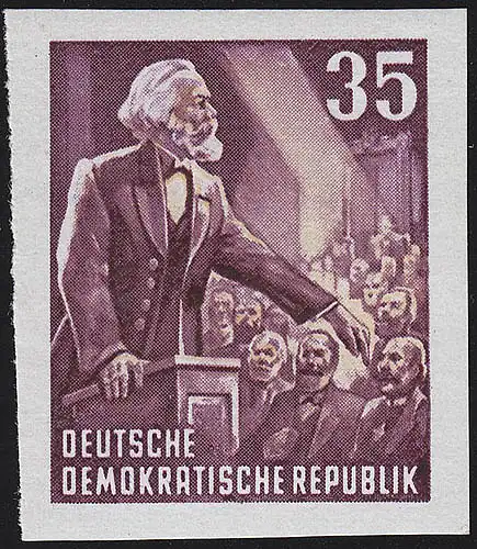 390B YI Karl-Marx-Jahr aus Block, 35 Pf Wz.2 YI **