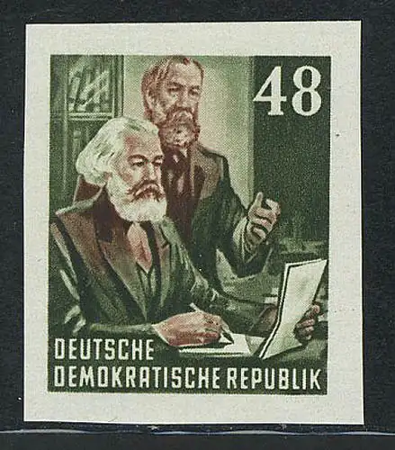 391B YI Karl-Marx-Jahr aus Block, 48 Pf Wz.2 YI **