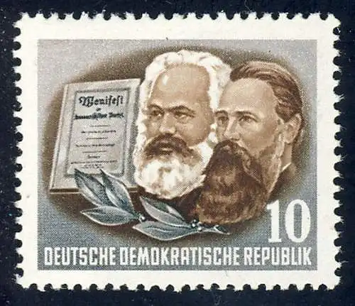 345 Karl Marx 10 Pf, postfrisch **