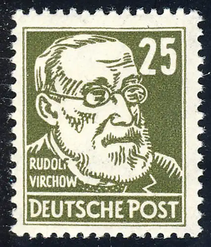 334 Rudolf Virchow 25 Pf, postfrisch **