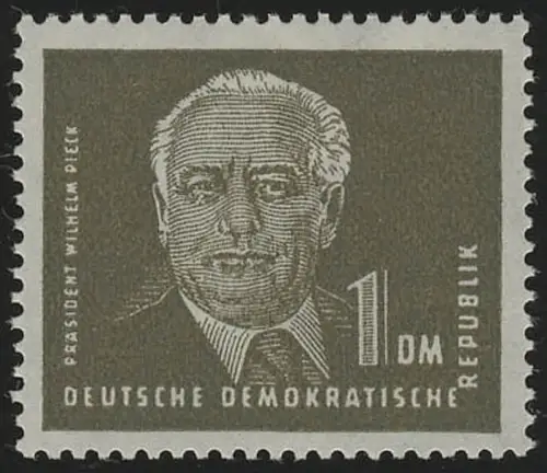 253a Wilhelm Pieck 1 DM, postfrisch ** geprüft