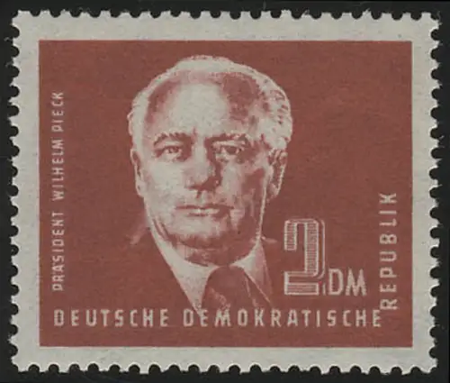 254a Wilhelm Pieck 2 DM, postfrisch ** geprüft