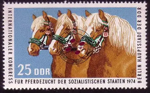 1971 Pferdezucht Haflinger 25 Pf, gestempelt O