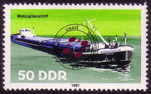2655 Binnenschiffe 50 Pf Motorgüterschiff, gestempelt O