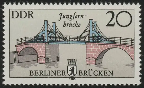 2973 I Historische Brücken Berlin 20 Pf, Raster-Tiefdruck RaTdr., postfrisch **