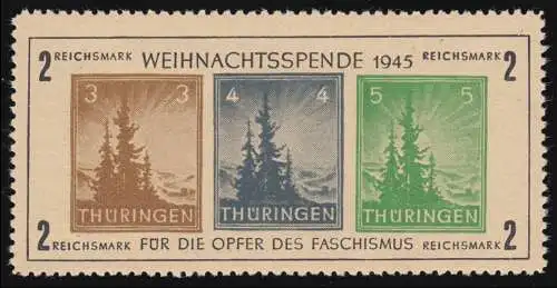 Block 1ta Weihnachten 1945 Type IV, ** mit Fotoattest Zierer BPP einwandfrei