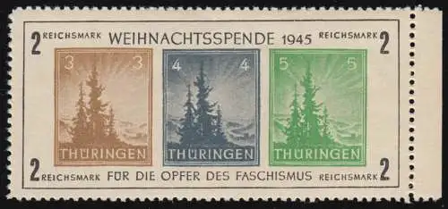 Block 1xa Weihnachten 1945, Type IV - postfrischer Block, FA Ströh BPP