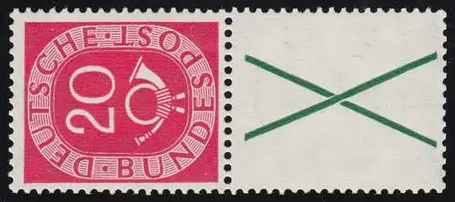 S5 Zusammendruck Posthorn, postfrisch ** / MNH