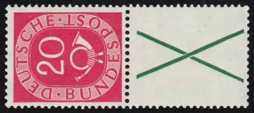 S5 Zusammendruck Posthorn, postfrisch ** / MNH