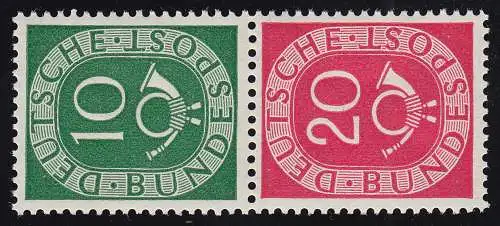 S11 Zusammendruck Posthorn, postfrisch ** / MNH