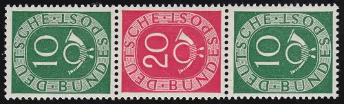 S12 Zusammendruck Posthorn, postfrisch ** / MNH