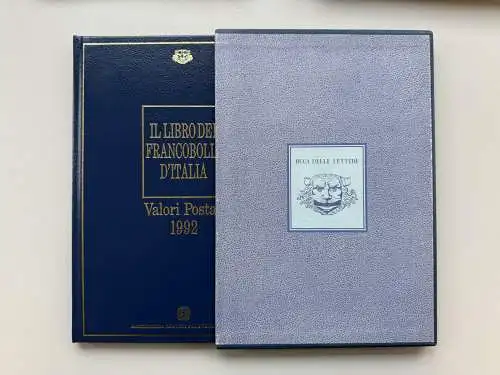 Italien amtliches Jahrbuch 1992 mit Marken in Klemmtaschen, postfrisch ** / MNH