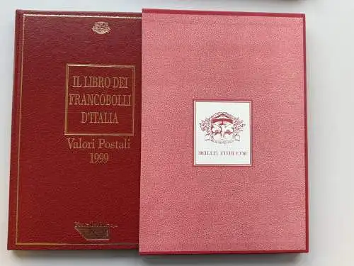 Italien amtliches Jahrbuch 1999 mit Marken in Klemmtaschen, postfrisch ** / MNH