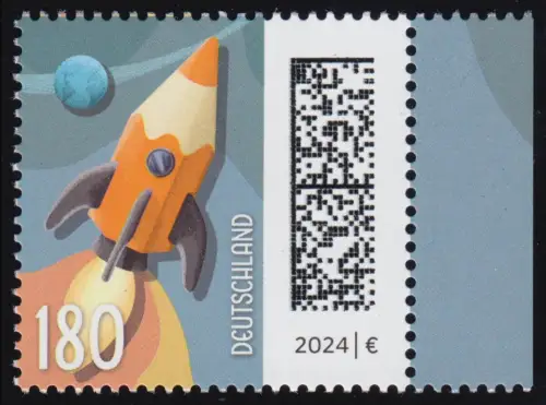 3870 CII Welt der Briefe 180 Cent Raketenpost nasskleb. aus Bogen, postfrisch **