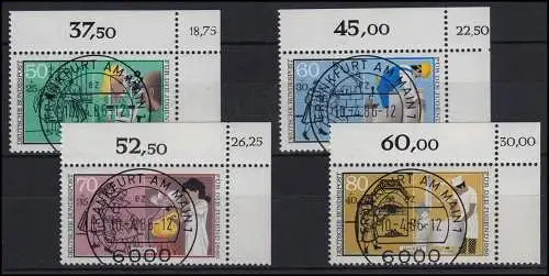 1274-1277 Jugend 1986 Handwerksberufe Optiker Maurer Frisör Bäcker - KBWZ O FfM