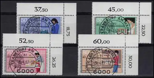 1315-1318 Jugend 1987 Handwerksberufe - KBWZ O FfM
