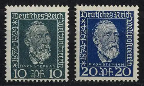 368-369 Weltpostverein & Heinrich von Stephan 1924, Satz **