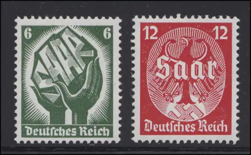 544-545 Saar 1934 - Satz postfrisch **