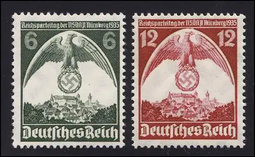 586-587 Parteitag Nürnberg 1935 - kompletter Satz, postfrisch **