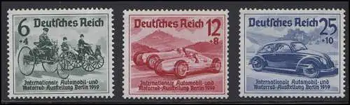 686-688 IAA Berlin 1939 - Satz mit drei Werten, postfrisch **