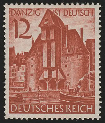 715 Wiedereingliederung Danzigs 12 Pf, postfrisch **
