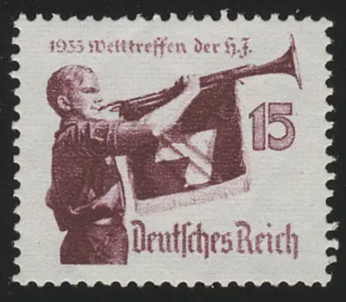 585x Hitler-Jugend 15 Pf, senkrecht geriffelt, postfrisch **