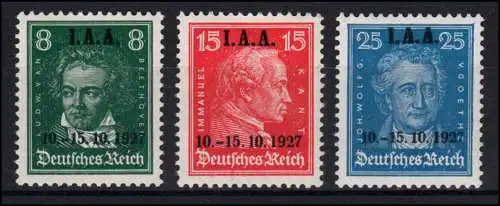 407-409 IAA Berlin 1927 - Satz 3 Werte komplett, postfrisch **, alle geprüft