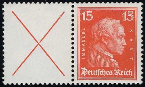 W23 Persönlichkeiten Kant ZD X+15, ungefaltet postfrisch **