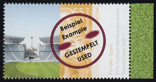2519 Sporthilfe 55+25 C Fußball-WM FIFA-Pokal aus Block 67, gestempelt O