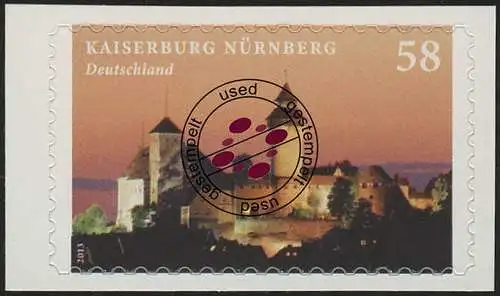 2978 Kaiserburg Nürnberg SELBSTKLEBEND aus Folienblatt 25, bedarfsgestempelt O