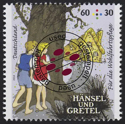 3056 Wofa Grimms Märchen - Hänsel und Gretel 60 Cent nassklebend, O