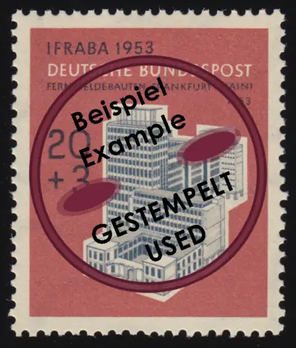 172 IFRABA 1953 20+3 Pf, gestempelt O
