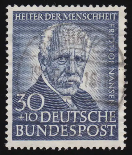 176 Nansen 30+10 Pf, gestempelt O