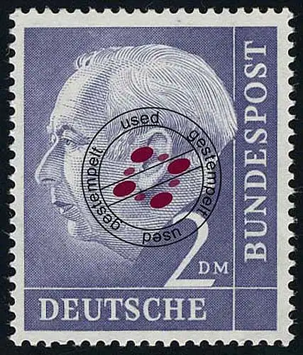 195 Heuss 2 DM O gestempelt