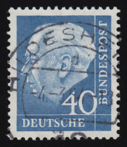 260y Theodor Heuss 40 Pf fluoreszierendes Papier, gestempelt O