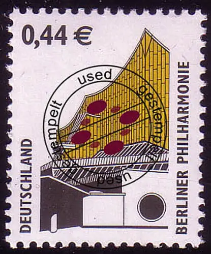 2298 Sehenswürdigkeiten 0,44 Euro Berliner Philharmonie, gestempelt O