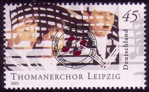 2318 Berühmte Knabenchöre 45 Cent aus Block 61 Thomanerchor, gestempelt O