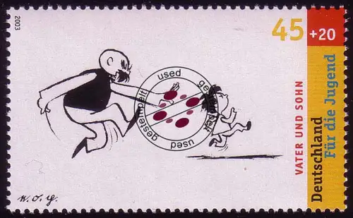 2349 Jugend Vater-und-Sohn 45+20 C aus Block 63, gestempelt O