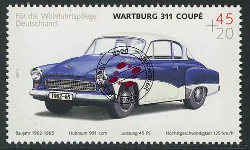 2362 Wohlfahrt Oldtimer 45+20 C Wartburg 311 O