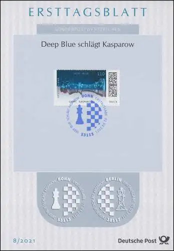 ETB 08/2021 Schachcomputer Deep Blue schlägt Weltmeister Garri Kasparow